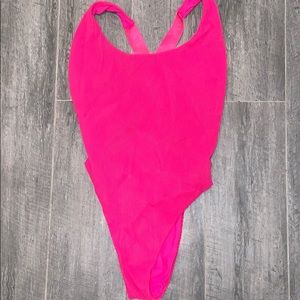 Off-white taped one piece swimsuit